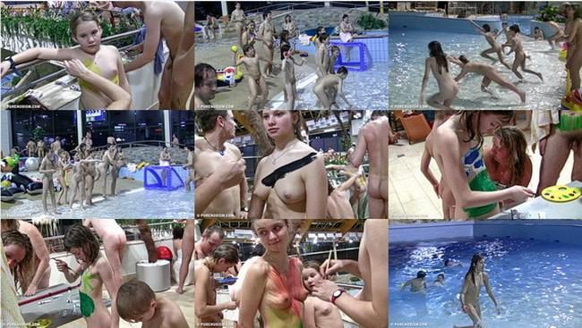 Nudists without clothes in the pool video [NudistWorld]