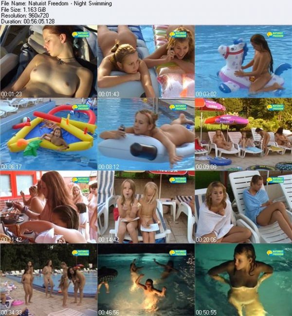 Night nudism video - young nudists bathe naked [NudistWorld]