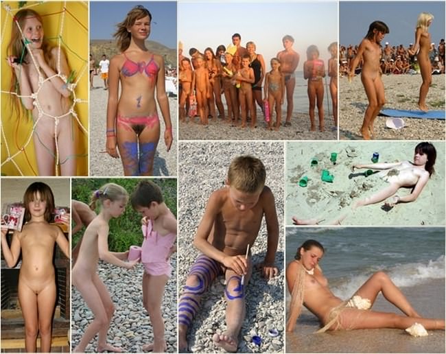 Young child gets painted nudists gallery photo [NudistWorld]