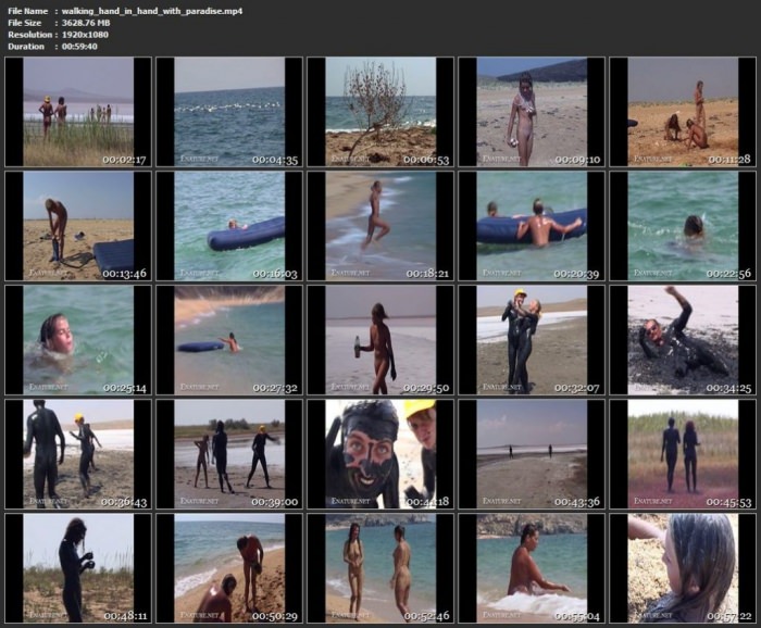 Walking hand in hand with paradise video family nudism [NudistWorld]